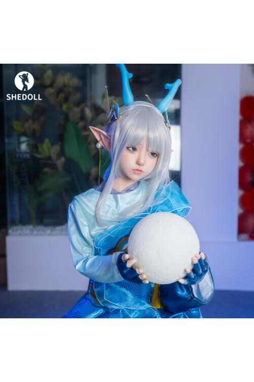 SHEDOLL 艾琳 148cm｜D罩杯｜瑶·山海碧波行cos｜银发龙角精灵耳｜减重温感体+仿真口腔｜王者荣耀幻想伴侣