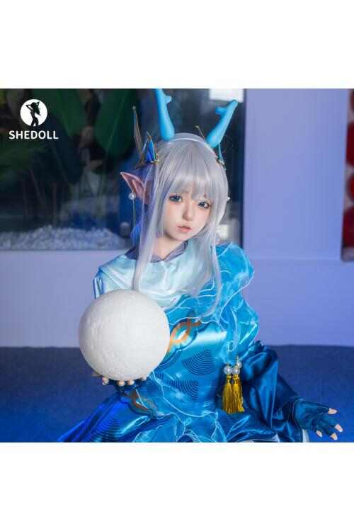 SHEDOLL 艾琳 148cm｜D罩杯｜瑶·山海碧波行cos｜银发龙角精灵耳｜减重温感体+仿真口腔｜王者荣耀幻想伴侣