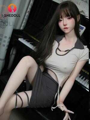 SHEDOLL 楚瑜 158cm｜C罩杯鋼琴學妹｜綁帶灰裙赤足｜可動關節坐姿｜仿真口腔+發熱體