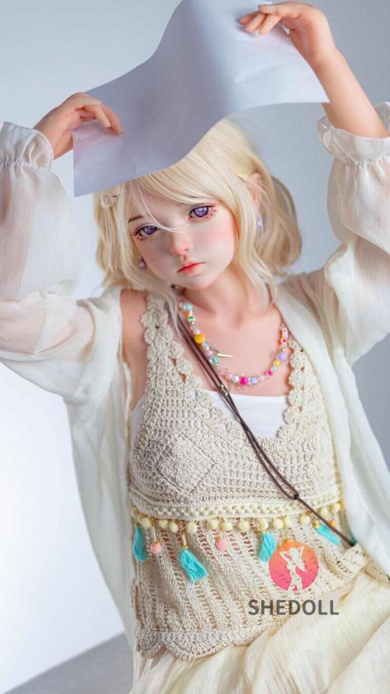 SHEDOLL ダダ 148cm｜Dカップ透かし編み妖精 · 雪肌金瞳・くびれ磁器ボディ｜植毛＆温感吸引機能｜オタク伴侶・引きこもり用ドール