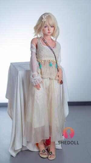 SHEDOLL ダダ 148cm｜Dカップ透かし編み妖精 · 雪肌金瞳・くびれ磁器ボディ｜植毛＆温感吸引機能｜オタク伴侶・引きこもり用ドール