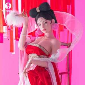 SHEDOLL 蘇夜歡(スー・イエファン) 168cm｜Dカップ艶狐｜紅金妲己(だっき)神話衣装｜54cm蜂腰+94cm蜜尻｜発熱腰震え+局部精密化｜千年妖妃の夜伽