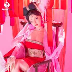 SHEDOLL 蘇夜歡(スー・イエファン) 168cm｜Dカップ艶狐｜紅金妲己(だっき)神話衣装｜54cm蜂腰+94cm蜜尻｜発熱腰震え+局部精密化｜千年妖妃の夜伽