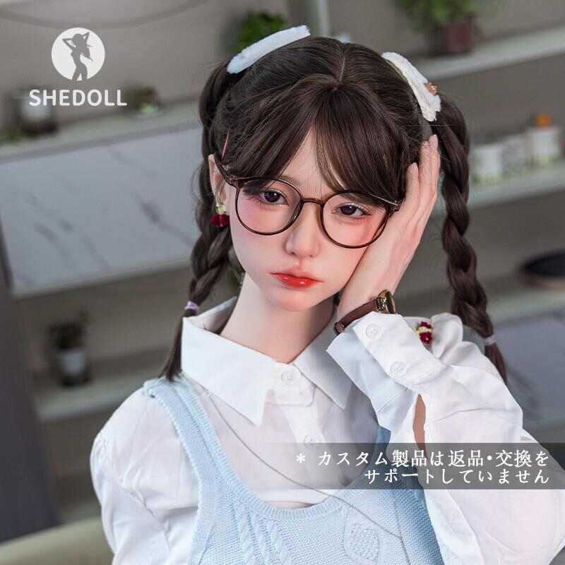 SheDoll 楚玥(チュユエ)165cm オフィス痴女 - Eカップニットワンピ｜55cm圧迫白タイツ｜赤縁メガネ発情スイッチ