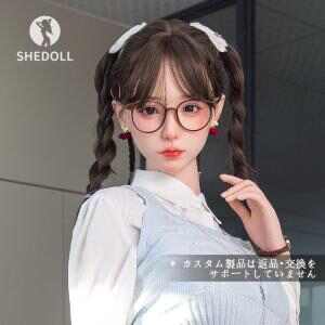 SheDoll 楚玥(チュユエ)165cm オフィス痴女 - Eカップニットワンピ｜55cm圧迫白タイツ｜赤縁メガネ発情スイッチ