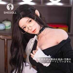SheDoll楚玥(チュユエ)170cm 社長室禁断人形｜101cm浮遊桃尻×55cm殺し腰｜黒スト挑発｜可動指メガネ誘い
