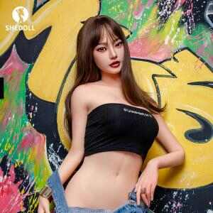 SHEDOLL ハクロ 158cm | Cカップ | ストリートヒップホップ風：ブラッククロップトップ+デニムオーバーオール | スリム＆バストアップ | 加熱機能+リアルヘア植毛 | 専属ストリートガールフレンド