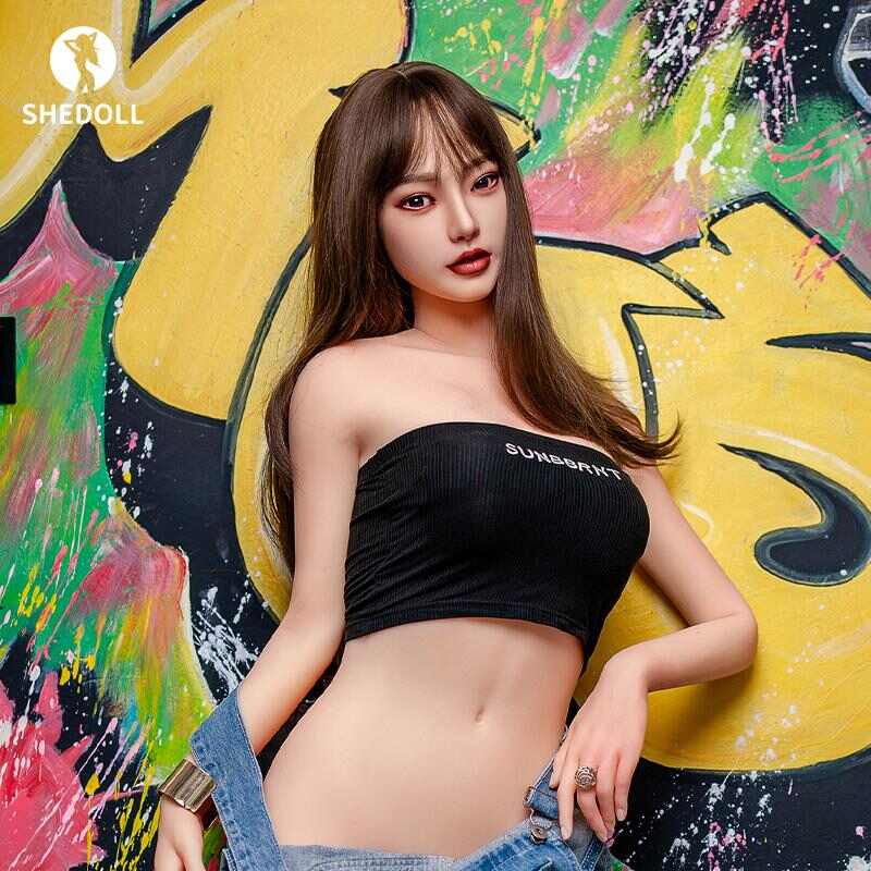SHEDOLL ハクロ 158cm | Cカップ | ストリートヒップホップ風：ブラッククロップトップ+デニムオーバーオール | スリム＆バストアップ | 加熱機能+リアルヘア植毛 | 専属ストリートガールフレンド