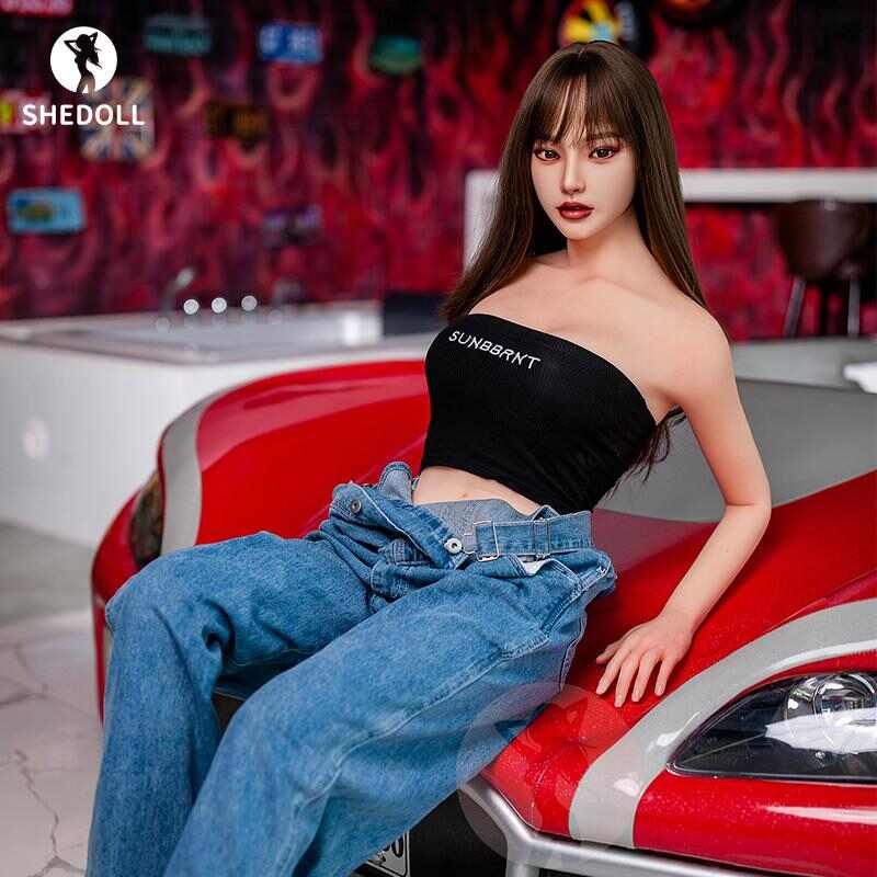 SHEDOLL ハクロ 158cm | Cカップ | ストリートヒップホップ風：ブラッククロップトップ+デニムオーバーオール | スリム＆バストアップ | 加熱機能+リアルヘア植毛 | 専属ストリートガールフレンド