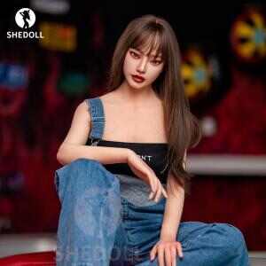 SHEDOLL ハクロ 158cm | Cカップ | ストリートヒップホップ風：ブラッククロップトップ+デニムオーバーオール | スリム＆バストアップ | 加熱機能+リアルヘア植毛 | 専属ストリートガールフレンド
