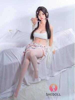 SHEDOLL ルオ イ 148cm | Dカップ | 花柄ドレス風 | 小柄巨乳細腰 | 加熱ボディ+植毛カスタム | 純欲系ガールフレンド