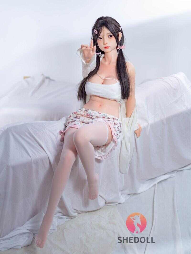 SHEDOLL ルオ イ 148cm | Dカップ | 花柄ドレス風 | 小柄巨乳細腰 | 加熱ボディ+植毛カスタム | 純欲系ガールフレンド