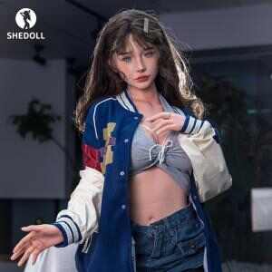 [SHEDOLL] Tasha - 165cm Voluptuous E-cup Eastern European Beauty in Seductive Grey Lingerie | Hyper-Realistic Skin & Heating Tech | Ultimate Fantasy Companion