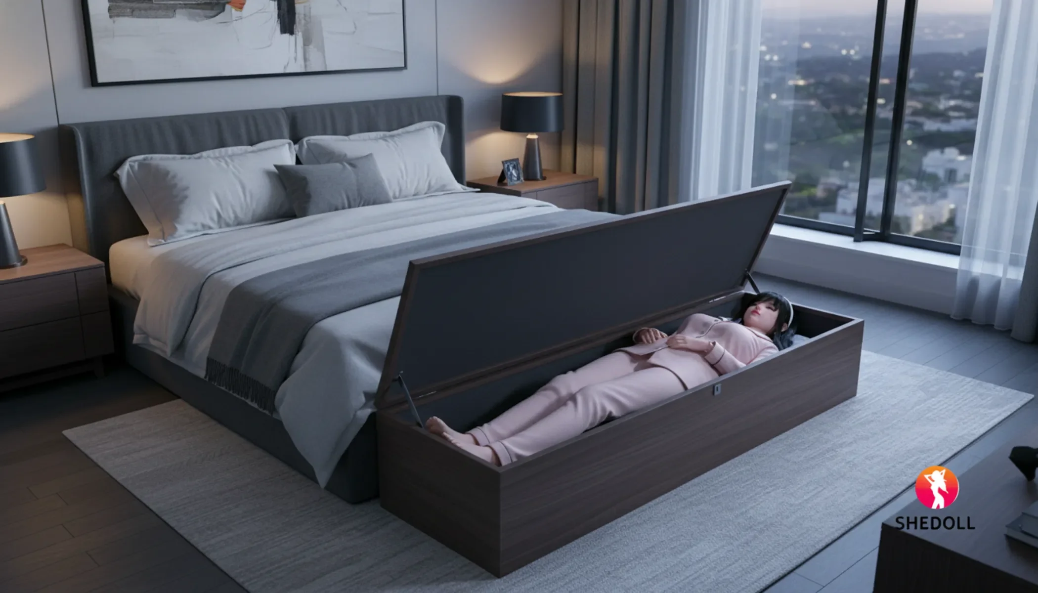 セックスドールの日常的な収納例